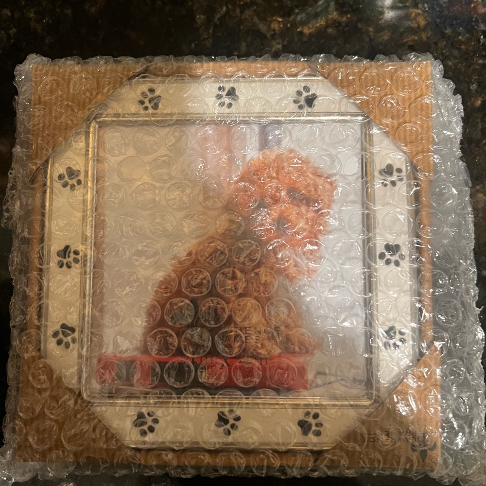 BRAND NEW 4X4 WHITE PAW PRINT FRAME